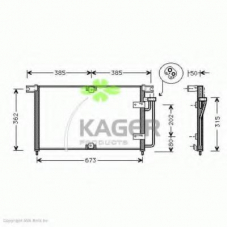 94-6064 KAGER Конденсатор, кондиционер