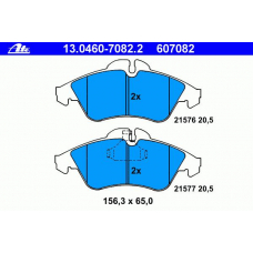 13.0460-7082.2 ATE Комплект тормозных колодок, дисковый тормоз