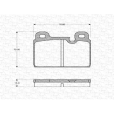 363702160981 MAGNETI MARELLI Комплект тормозных колодок, дисковый тормоз