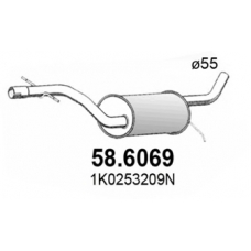 58.6069 ASSO Средний глушитель выхлопных газов