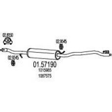 01.57190 MTS Средний глушитель выхлопных газов