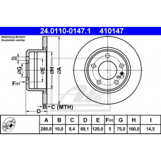 24.0110-0147.1 ATE Тормозной диск
