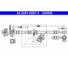 24.5281-0557.3 ATE Тормозной шланг