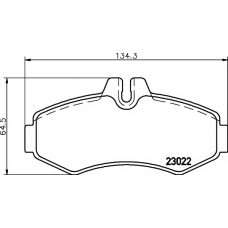 8DB 355 008-631 HELLA PAGID Комплект тормозных колодок, дисковый тормоз