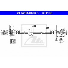 24.5283-0403.3 ATE Тормозной шланг