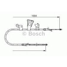 1 987 477 549 BOSCH Трос, стояночная тормозная система