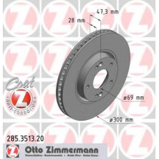 285.3513.20 ZIMMERMANN Тормозной диск