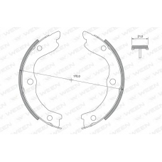 152-2481 WEEN Комплект тормозных колодок, стояночная тормозная с