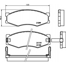 8DB 355 005-621 HELLA PAGID Комплект тормозных колодок, дисковый тормоз