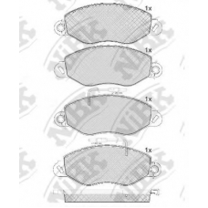 PN0836 NiBK Комплект тормозных колодок, дисковый тормоз