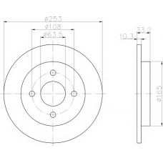 8DD 355 105-661 HELLA PAGID Тормозной диск