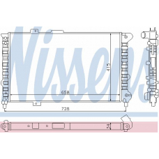 60054 NISSENS Радиатор, охлаждение двигателя