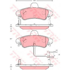 GDB1581 TRW Комплект тормозных колодок, дисковый тормоз