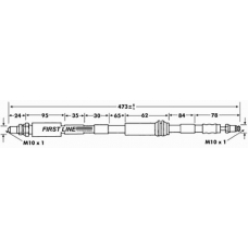 FBH7325 FIRST LINE Тормозной шланг