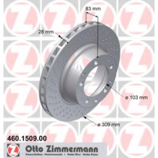 460.1509.00 ZIMMERMANN Тормозной диск