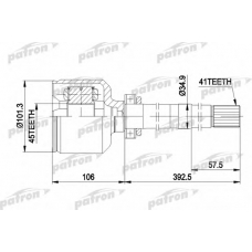 PCV5012 PATRON Шарнирный комплект, приводной вал