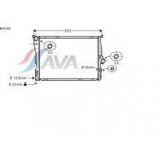 BW2343 AVA Радиатор, охлаждение двигателя