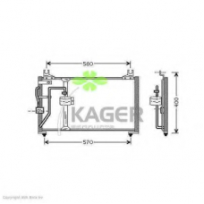 94-5918 KAGER Конденсатор, кондиционер