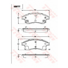GDB7777 TRW Комплект тормозных колодок, дисковый тормоз