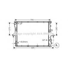 VWA2199 AVA Радиатор, охлаждение двигателя