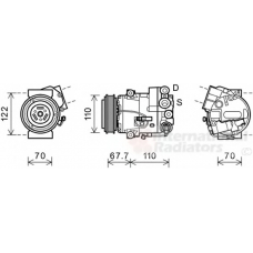 3700K608 VAN WEZEL Компрессор, кондиционер