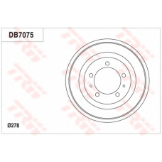 DB7075 TRW Тормозной барабан