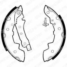 LS1393 DELPHI Комплект тормозных колодок