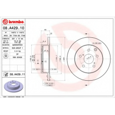 08.A429.10 BREMBO Тормозной диск