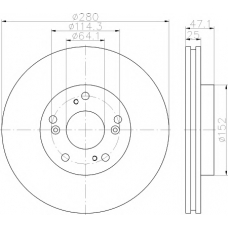 MDC2482 MINTEX Тормозной диск