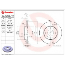 09.A258.10 BREMBO Тормозной диск