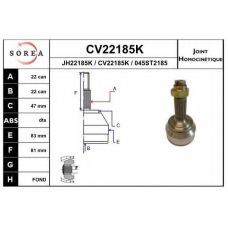 CV22185K EAI Шарнирный комплект, приводной вал