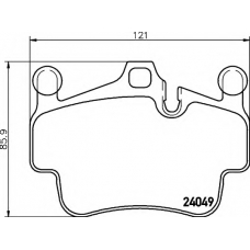 8DB 355 014-161 HELLA Комплект тормозных колодок, дисковый тормоз