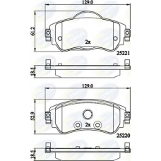 CBP32145 COMLINE Комплект тормозных колодок, дисковый тормоз