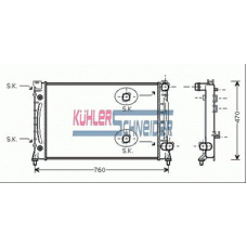 5002601 KUHLER SCHNEIDER Радиатор, охлаждение двигател