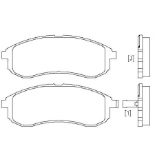 MDB2252 MINTEX Комплект тормозных колодок, дисковый тормоз