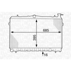 350213123800 MAGNETI MARELLI Радиатор, охлаждение двигателя