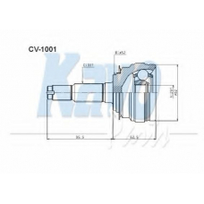 CV-1001 KAVO PARTS Шарнирный комплект, приводной вал