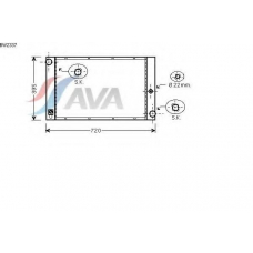 BW2337 AVA Радиатор, охлаждение двигателя
