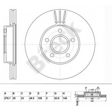 BR 345 VA100 BRECK Тормозной диск