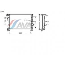 LC2088 AVA Радиатор, охлаждение двигателя
