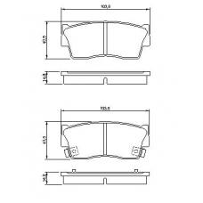 0 986 461 750 BOSCH Комплект тормозных колодок, дисковый тормоз