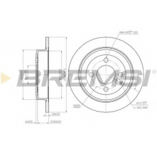 DBB128S BREMSI Тормозной диск