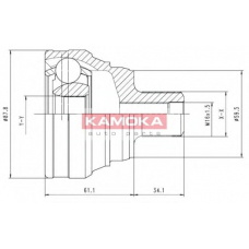 6586 KAMOKA Шарнирный комплект, приводной вал