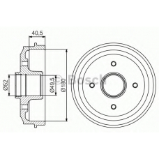 0 986 477 157 BOSCH Тормозной барабан