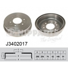 J3402017 NIPPARTS Тормозной барабан