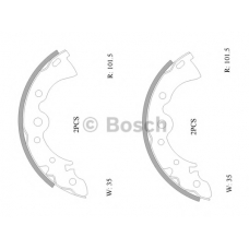 0 986 AB0 040 BOSCH Комплект тормозных колодок