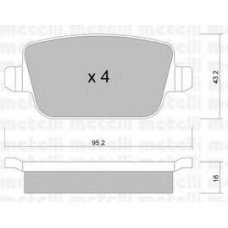 22-0780-0 METELLI Комплект тормозных колодок, дисковый тормоз