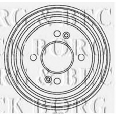 BBR7206 BORG & BECK Тормозной барабан