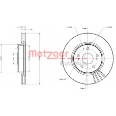 6110329 METZGER Тормозной диск