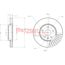 6110176 METZGER Тормозной диск